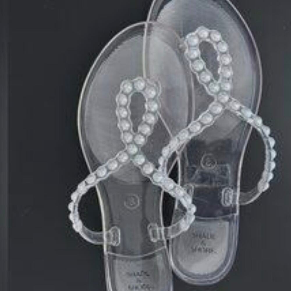 Shade & Shore Jelly Sandals - Clear Sz 9M